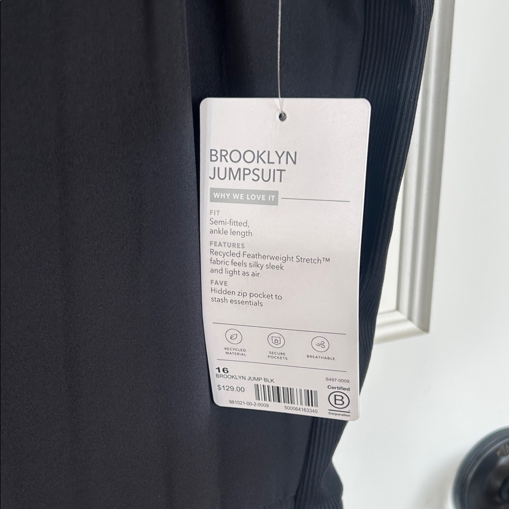Athleta Black Sleeveless V-Neck Jumpsuit - Picture 2 of 10